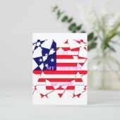 USA Star Spangled Love Mijn land van liefde Briefkaart (Staand voorkant)