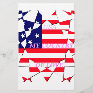 USA Star Spangled Love Mijn land van liefde Briefpapier