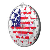 USA Star Spangled Love Mijn land van liefde Dartbord (Voorkant Rechts)