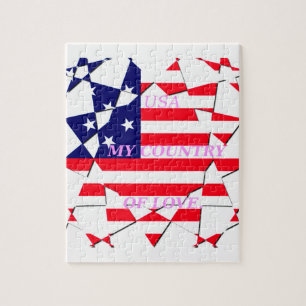 USA Star Spangled Love Mijn land van liefde Legpuzzel