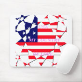 USA Star Spangled Love Mijn land van liefde Muismat (Met muis)