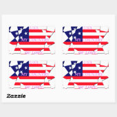 USA Star Spangled Love Mijn land van liefde Rechthoekige Sticker (Vel)