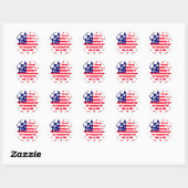 USA Star Spangled Love Mijn land van liefde Ronde Sticker (Vel)