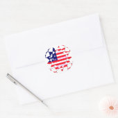 USA Star Spangled Love Mijn land van liefde Ronde Sticker (Envelop)