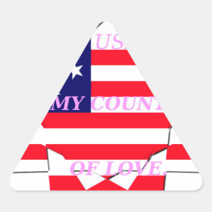 USA Star Spangled Love Mijn land van liefde Sticker