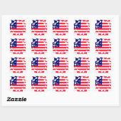 USA Star Spangled Love Mijn land van liefde Vierkante Sticker (Vel)