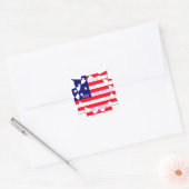 USA Star Spangled Love Mijn land van liefde Vierkante Sticker (Envelop)