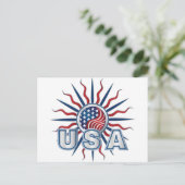 USA Starburst Yin Yang Briefkaart (Staand voorkant)