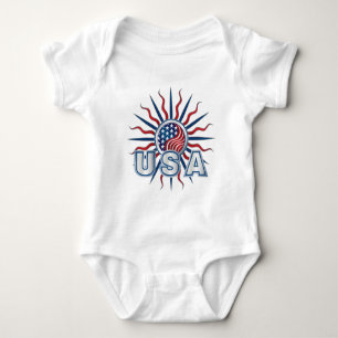 USA Starburst Yin Yang Romper