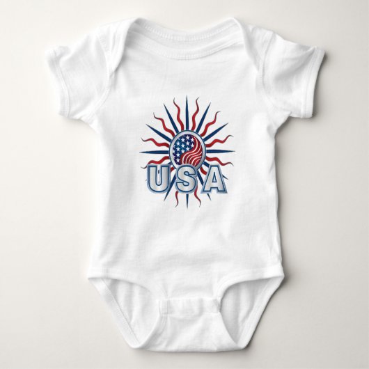 USA Starburst Yin Yang Romper (Voorkant)