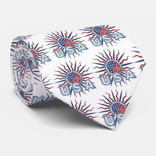 USA Starburst Yin Yang Stropdas
