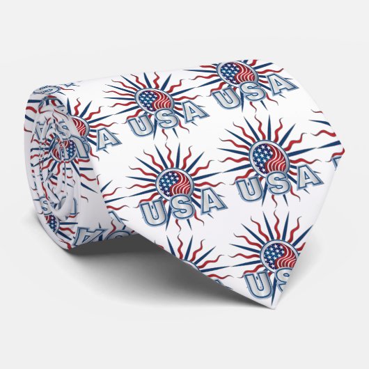 USA Starburst Yin Yang Stropdas (Opgerold)