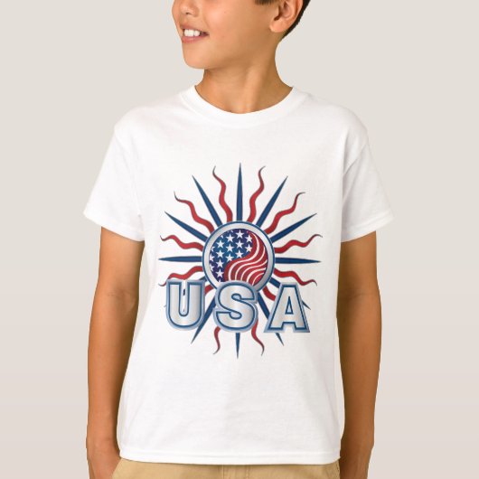USA Starburst Yin Yang T-shirt (Voorkant)