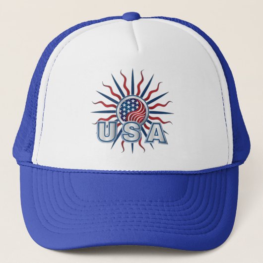 USA Starburst Yin Yang Trucker Pet (Voorkant)