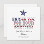 USA Stars and Stripes Bedankt voor uw service (Voorkant / Achterkant)