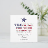 USA Stars and Stripes Bedankt voor uw service (Staand voorkant)