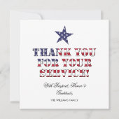 USA Stars and Stripes Bedankt voor uw service (Voorkant)