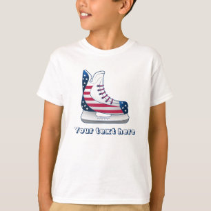 USA Stars and Stripes Hockeyschaats T-shirt