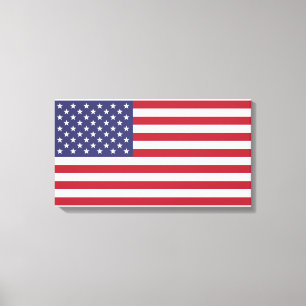 USA Stars and Stripes (Vlag van de Verenigde State Canvas Afdruk