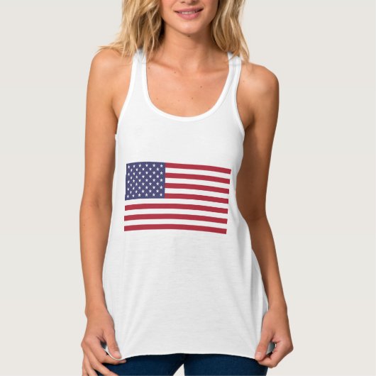 USA Stars and Stripes (Vlag van de Verenigde State Tanktop (Voorkant)