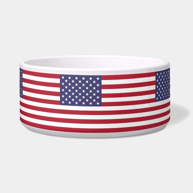 USA Stars and Stripes (Vlag van de Verenigde State Voerbakje (Voorkant)