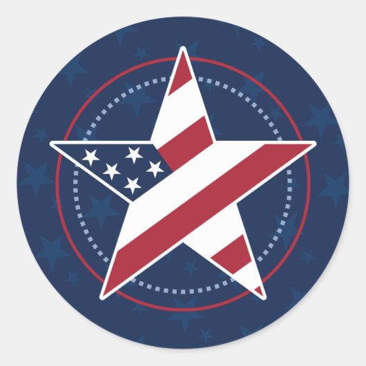 USA Stars Stripes Flag Sticker (Voorkant)