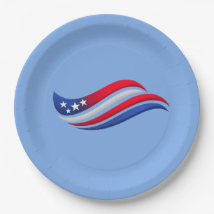 USA Stars & Stripes Golf Throw Kussen   Rood Wit Papieren Bordje