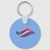 USA Stars & Stripes Golf Throw Kussen | Rood Wit Sleutelhanger (Voorkant)
