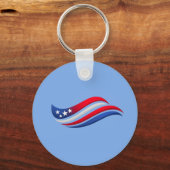 USA Stars & Stripes Golf Throw Kussen | Rood Wit Sleutelhanger (Achterkant)