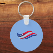 USA Stars & Stripes Golf Throw Kussen | Rood Wit Sleutelhanger (Voorkant)