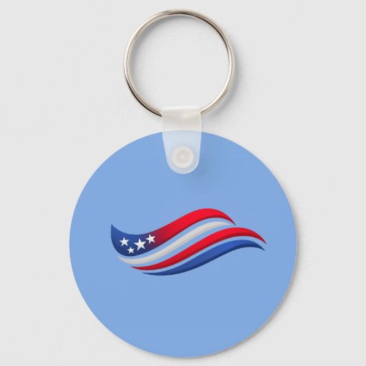 USA Stars & Stripes Golf Throw Kussen | Rood Wit Sleutelhanger (Achterkant)