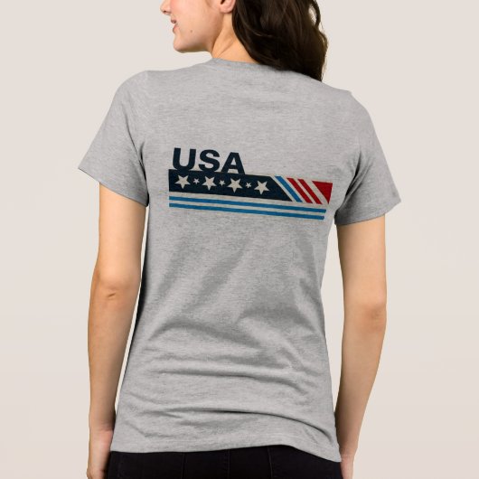 USA Stars Stripes Grafisch T-shirt (Achterkant)