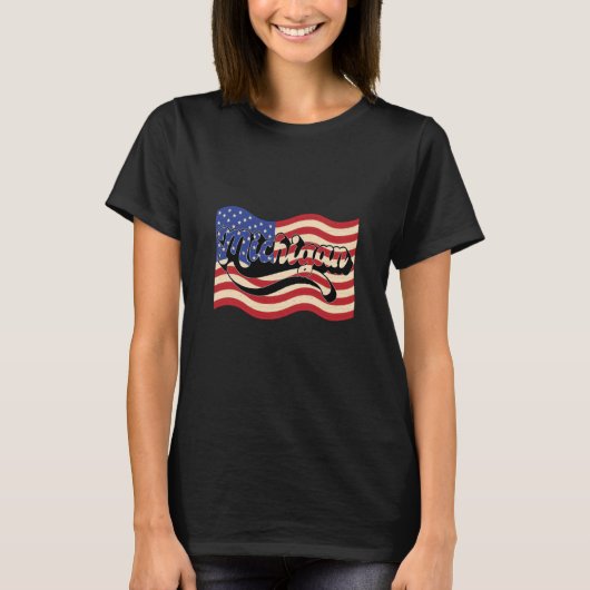 USA State America Michigan T-shirt (Voorkant)