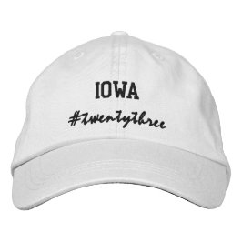 USA State Iowa Hashtag 2023 Geborduurde Pet