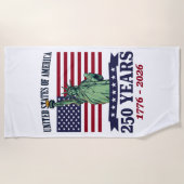 USA Statue of Liberty 250 Years 1776-2026 Strandlaken (Voorkant)