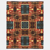 USA Steampunk  Burgeroorlog Vlag Quilt Fleece Deken (Voorkant)