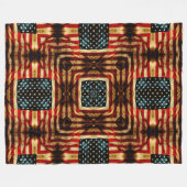 USA Steampunk  Burgeroorlog Vlag Quilt Fleece Deken (Voorkant (Horizontaal))