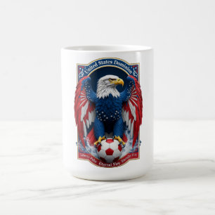 USA Steenarend Embleem Amerikaanse Vlag Voetbal Ca Koffiemok