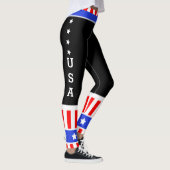 USA Sterren en strepen op uw kleur Leggings (Rechts)