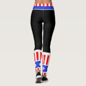 USA Sterren en strepen op uw kleur Leggings (Achterkant)