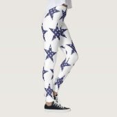 USA Sterren Patroon Blauw Patriotisch Leggings (Rechts)