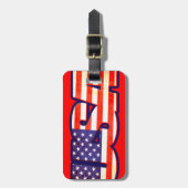 USA Sterren & strepen Amerika vlag bagagelabel (Voorkant verticaal)