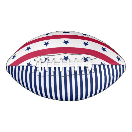 USA Sterren Strepen Rood Wit Blauw Patriottische S American Football (Voorkant)