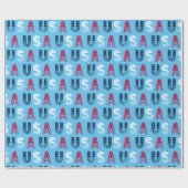USA Sterren & Stripes Cadeaupapier (Vlak)
