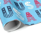 USA Sterren & Stripes Cadeaupapier (Rol Hoek)