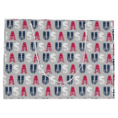 USA Sterren & Stripes Groot Cadeauzakje (Achterkant)
