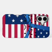 USA Sterrenbloem iPhone Hoesje (Achterkant horizontaal)
