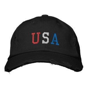 USA  Stijl Amerikaans Rood Wit Blauw Geborduurde Pet