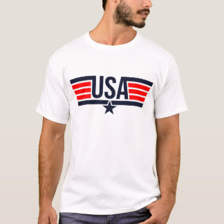 USA Stripes Wit T-shirt