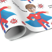 USA Superheld Jongen Fab Verjaardag Geweldig Cadeaupapier (Rol Hoek)